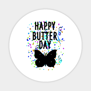 Happy butterfly day nature flower caterpillar Magnet